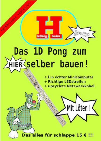 1D Pong Plakat