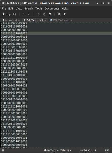 Machine Code Sample